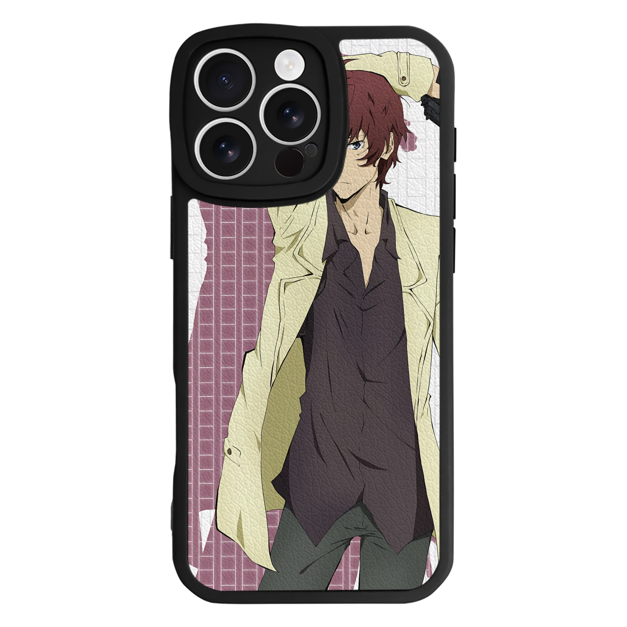 （画像用） 文豪ストレイドッグス Bungo Stray Dogs 【iPhone 16シリーズ対応】シリコンスマホケース（レザー調） 材質：シリコン